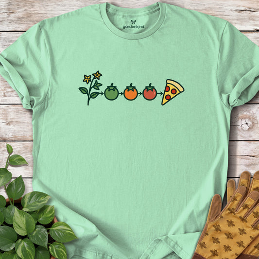 Tomato Evolution Tee, Mint Green