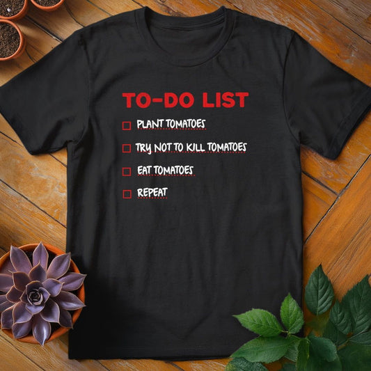 Tomato To Do List Tee T-Shirt Black / S