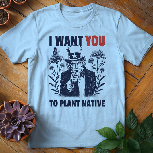 Uncle Sam Plant Native Tee T-Shirt Light Blue / S