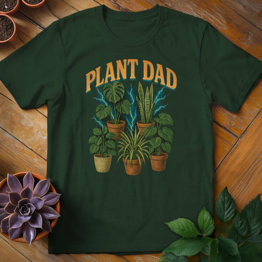 Vintage Plant Dad Tee T-Shirt Forest Green / S