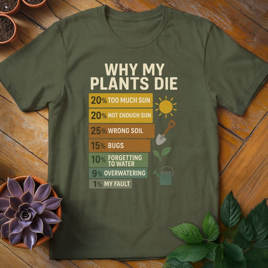 Why My Plants Die Tee T-Shirt Military Green / S
