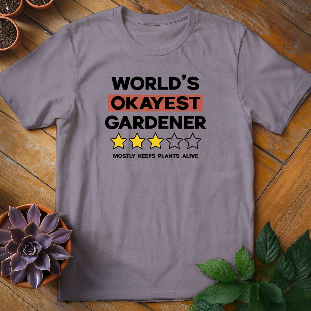 World's Okayest Gardener Tee T-Shirt Paragon / S