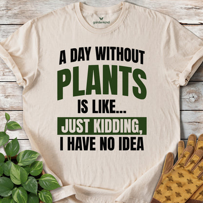 A Day Without Plants Tee, Natural