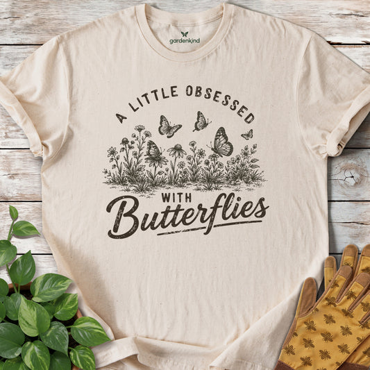 A Little Obsessed with Butterflies Tee, Natural