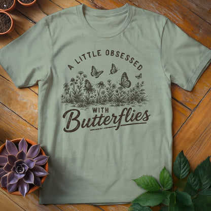 A Little Obsessed with Butterflies Tee T-Shirt Sage / S