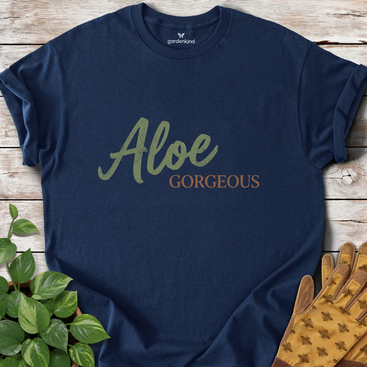 Aloe Gorgeous Tee, Navy