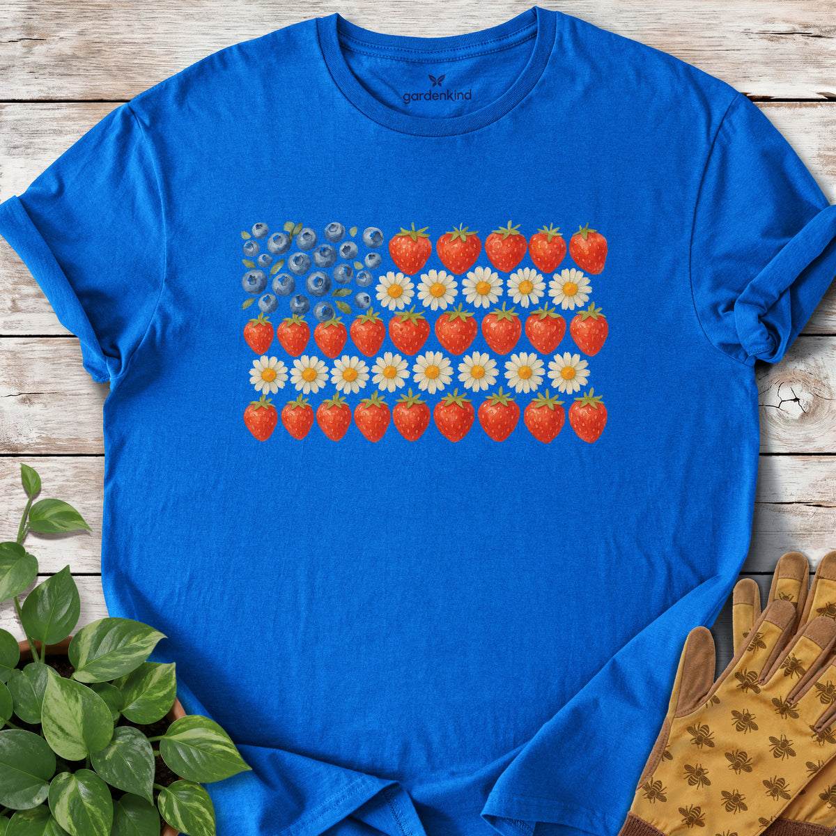 American Flag Tee, Royal