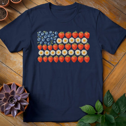 American Flag Tee T-Shirt Navy / S