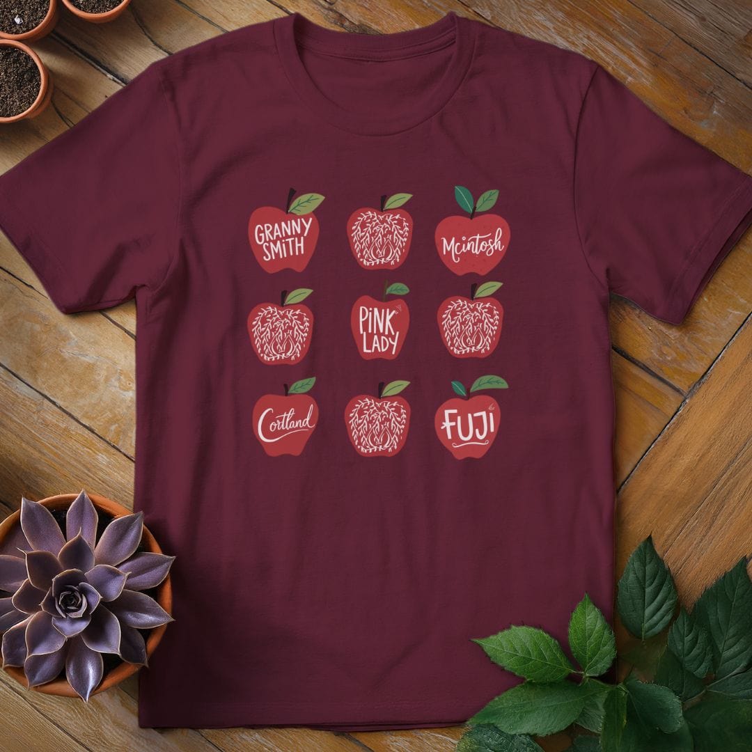 Apples Tee T-Shirt Maroon / S