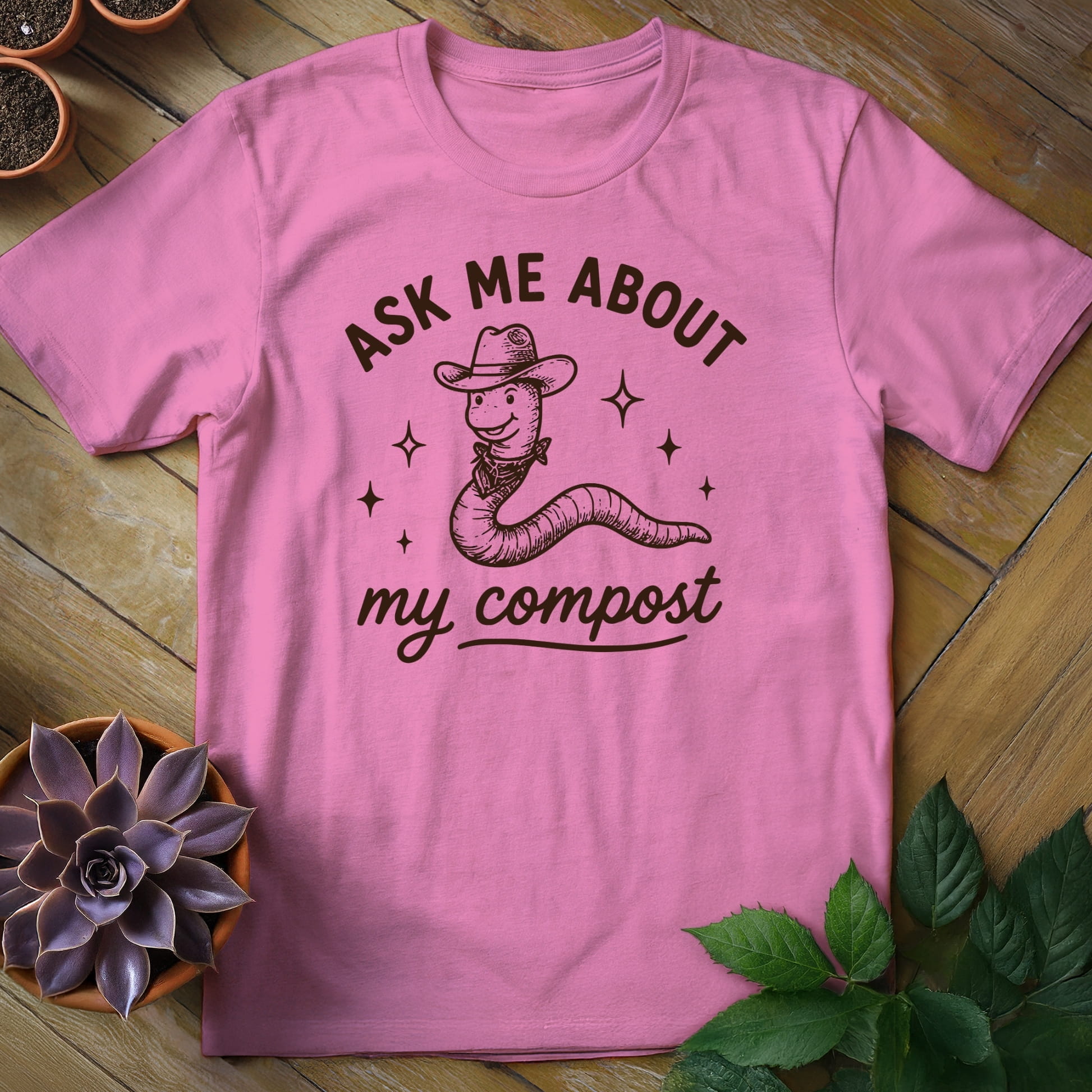 Ask Me About My Compost Tee T-Shirt Azalea / S
