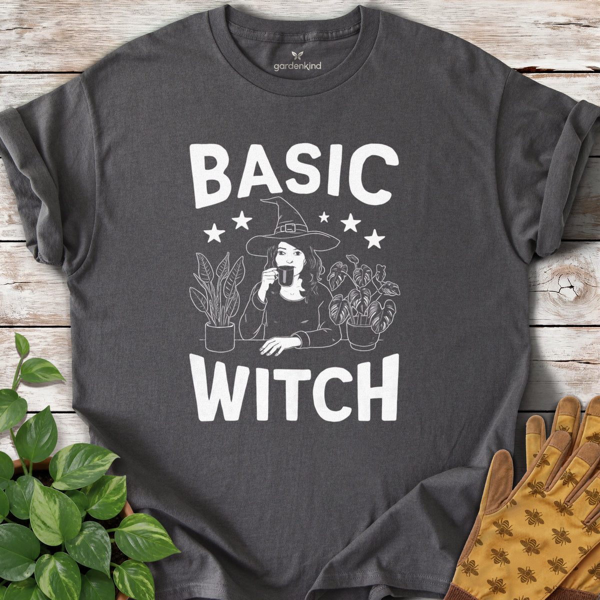 Basic Witch Tee, Charcoal