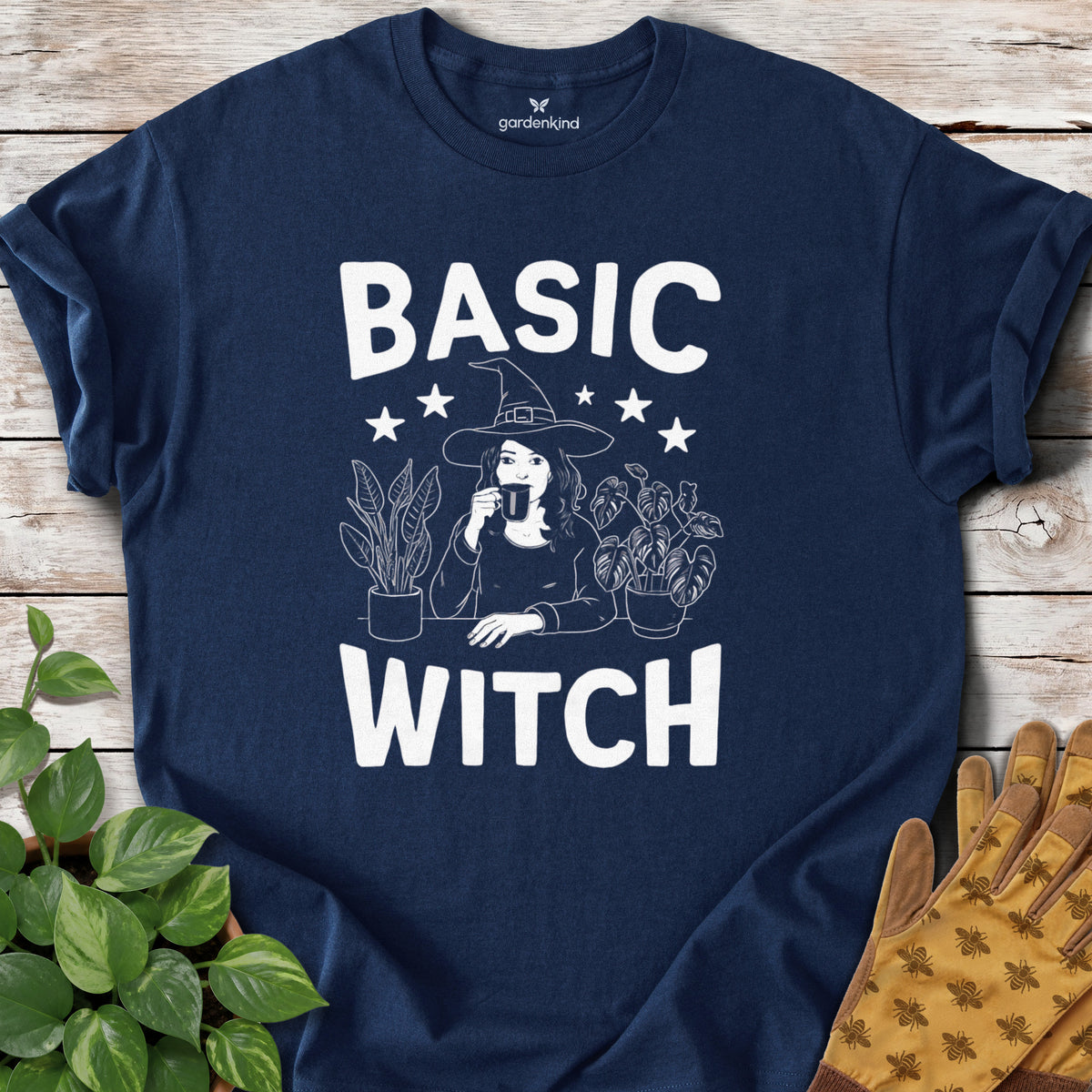 Basic Witch Tee, Navy