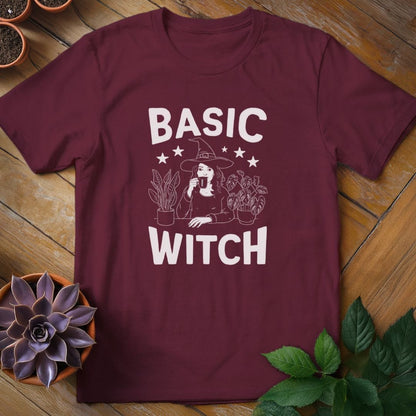 Basic Witch Tee T-Shirt Maroon / S