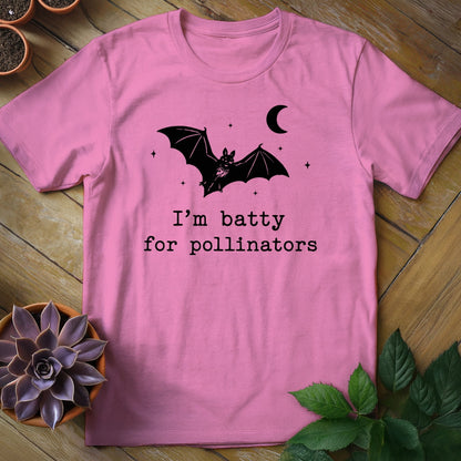 Batty for Pollinators Tee T-Shirt Azalea / S