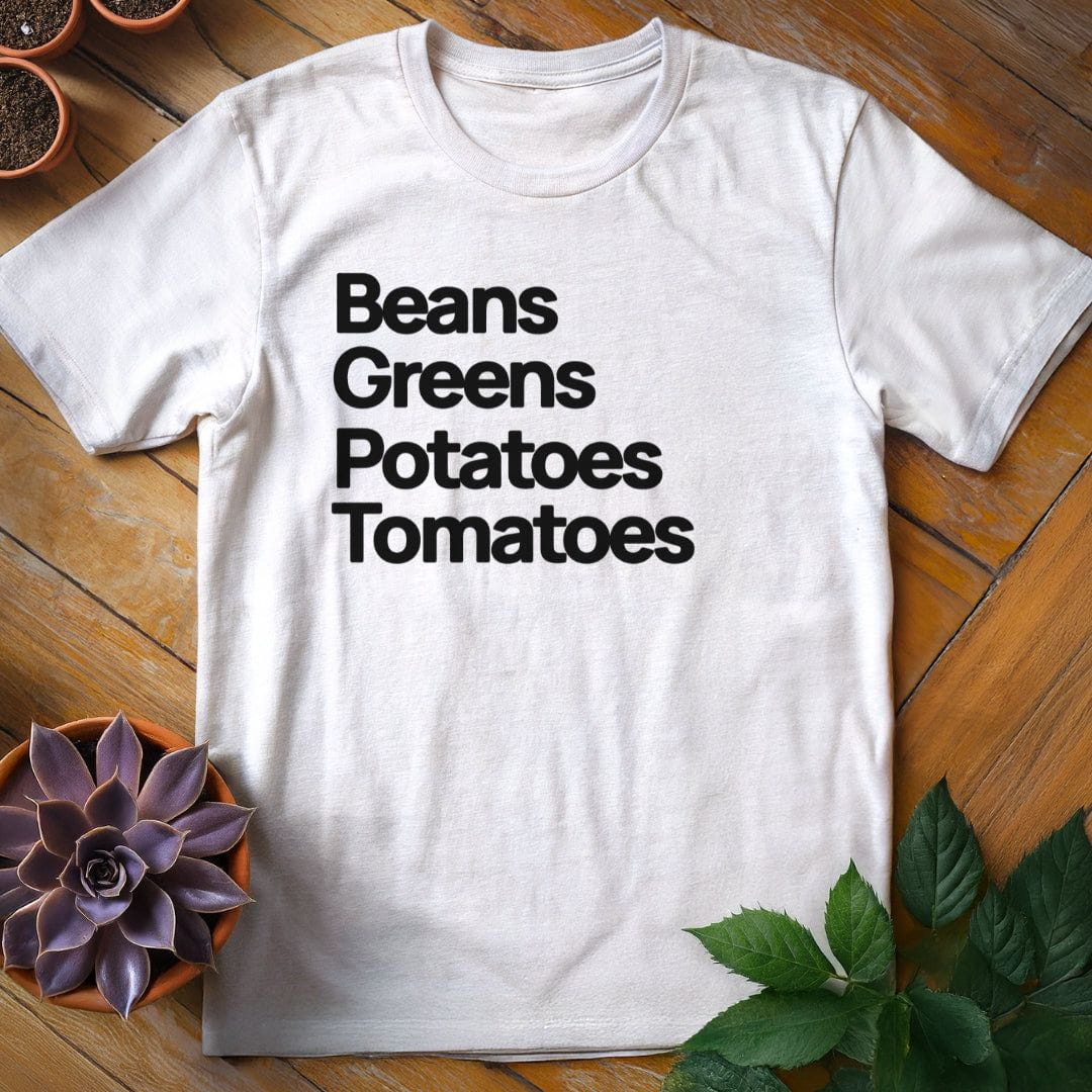 Beans Greens Potatoes Tomatoes Tee T-Shirt White / S