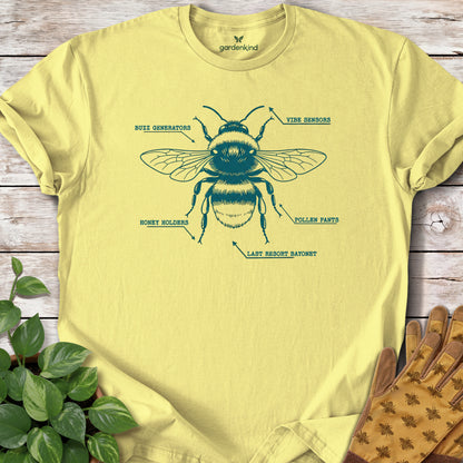 Bee Anatomy Tee, Cornsilk