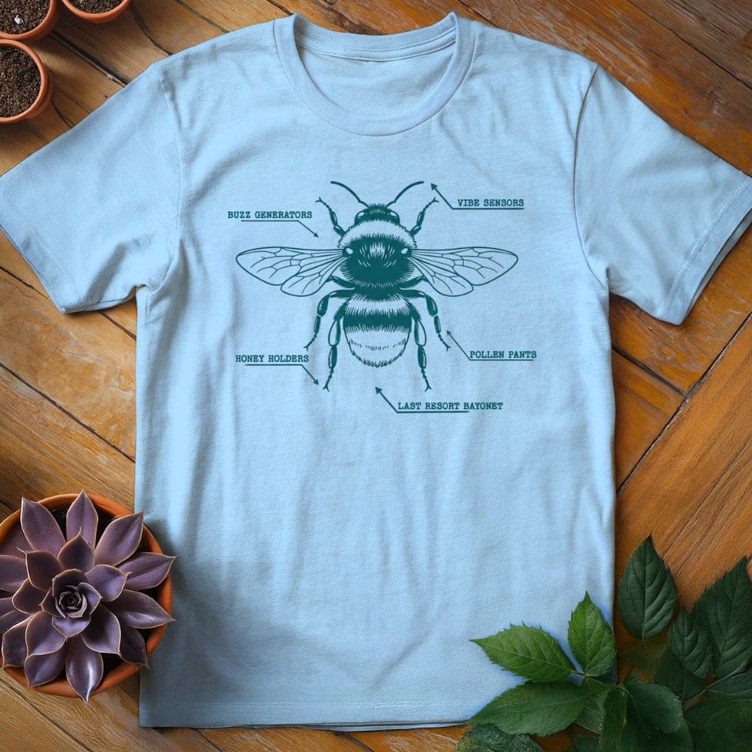 Bee Anatomy Tee T-Shirt Light Blue / S