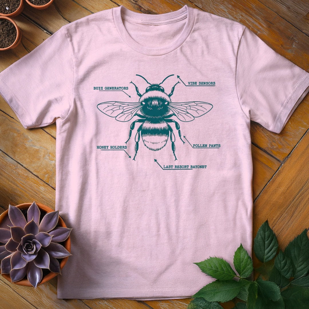 Bee Anatomy Tee T-Shirt Light Pink / S