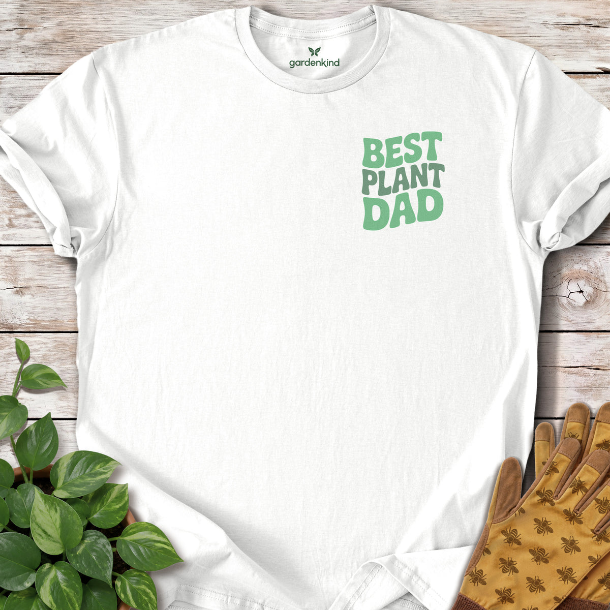Best Plant Dad Tee, White