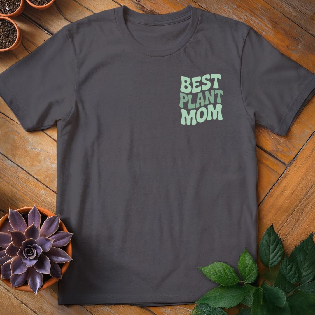 Best Plant Mom Tee T-Shirt Charcoal / S