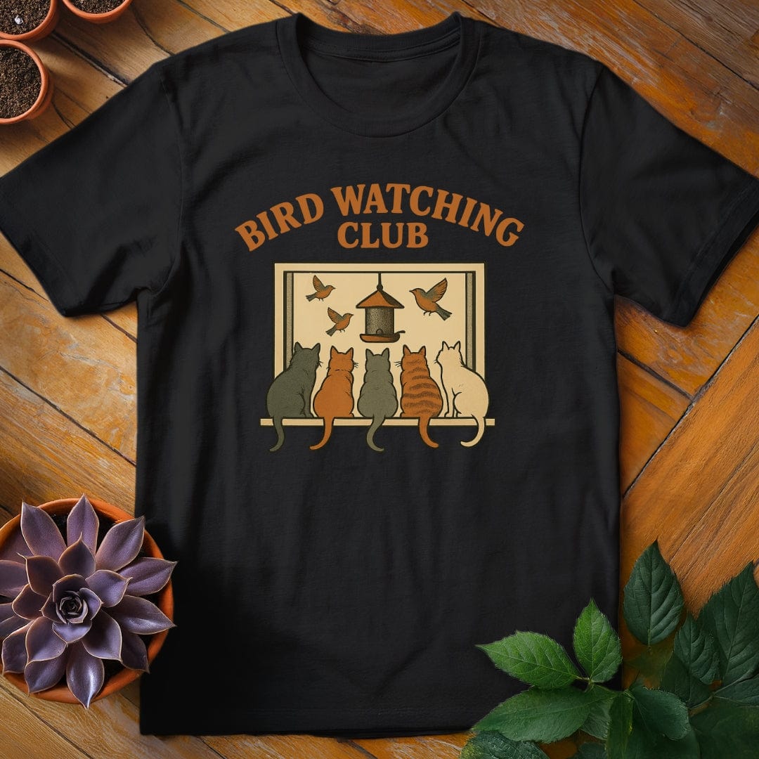 Bird Watching Club Tee T-Shirt Black / S