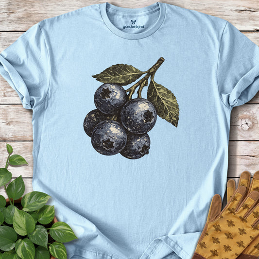 Blueberries Tee, Light Blue