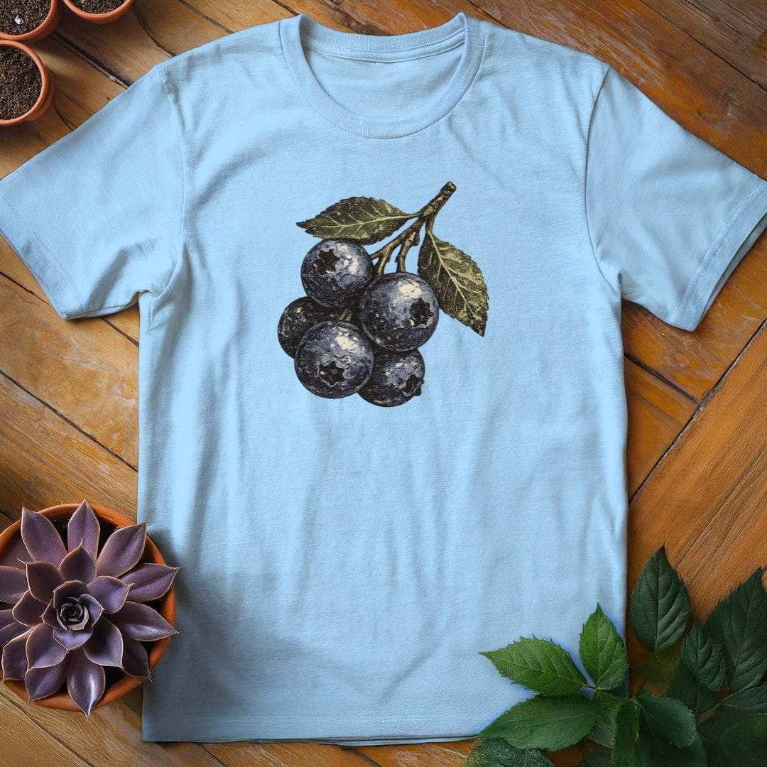 Blueberries Tee T-Shirt Light Blue / S