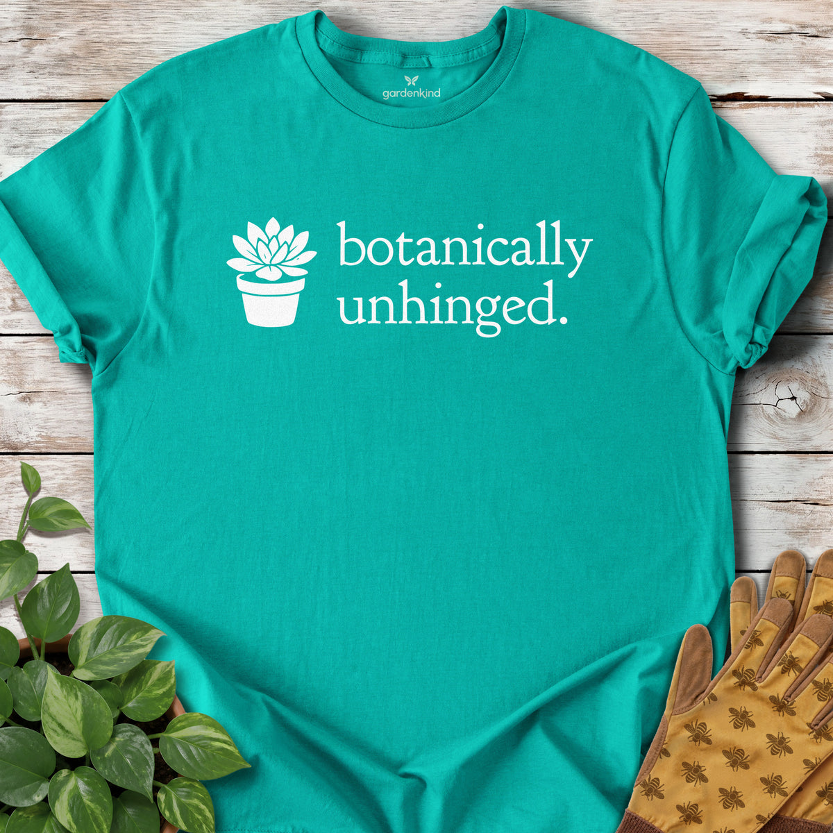 Botanically Unhinged Tee, Jade Dome
