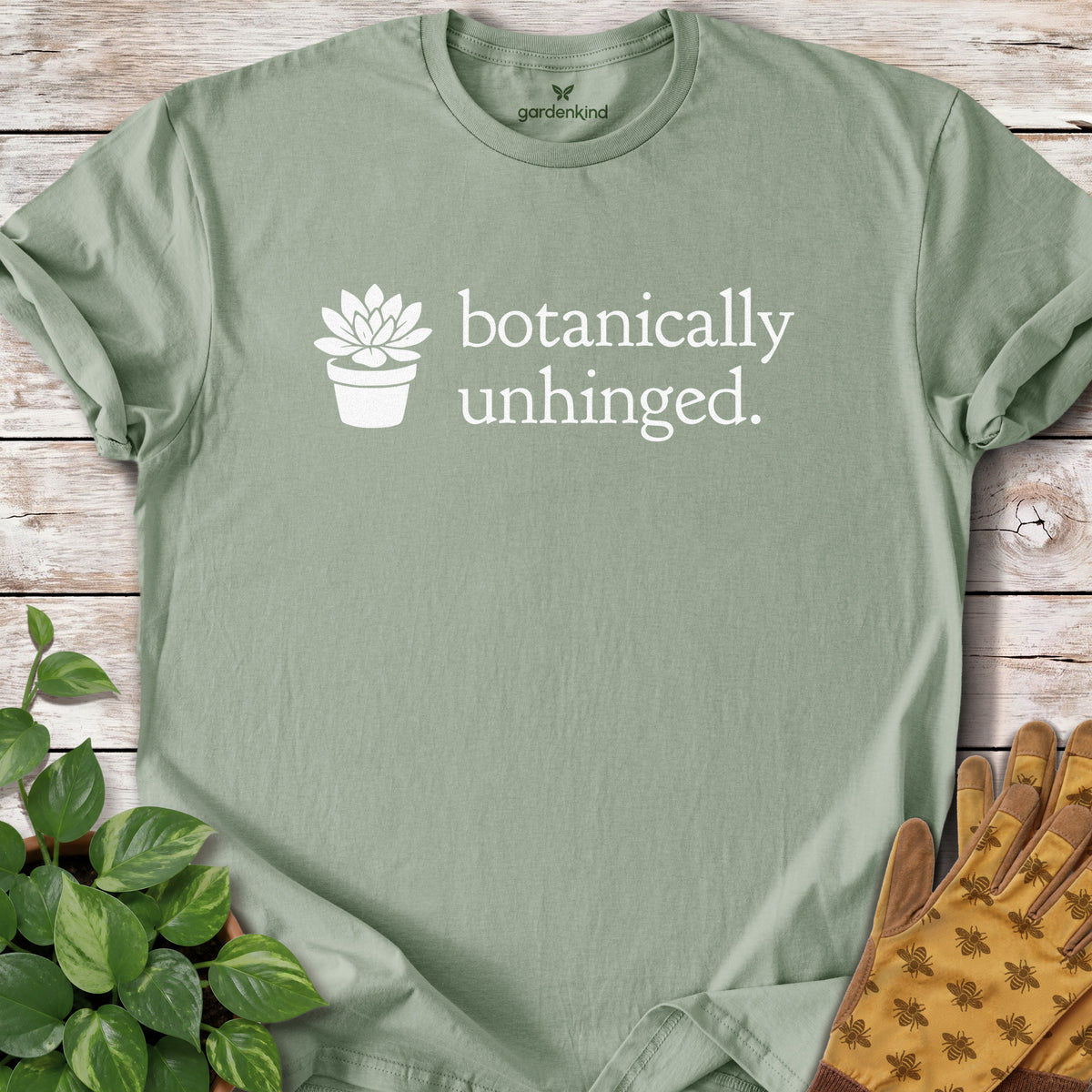 Botanically Unhinged Tee, Sage