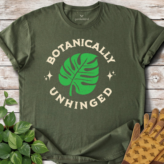 Botanically Unhinged Vintage Tee, Military Green