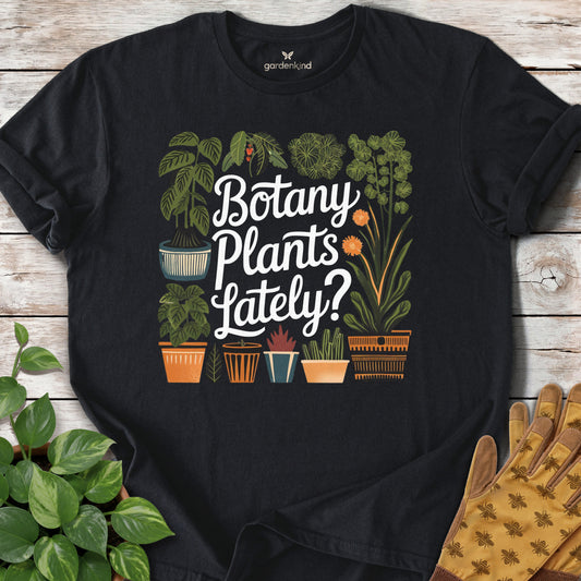 Botany Plants Lately Tee, Black