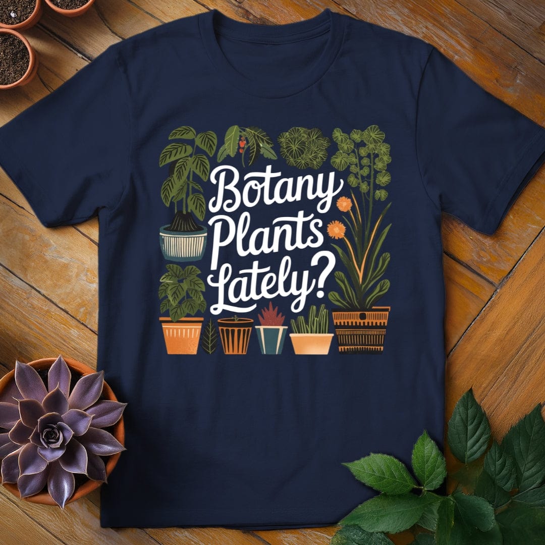 Botany Plants Lately Tee T-Shirt Navy / S