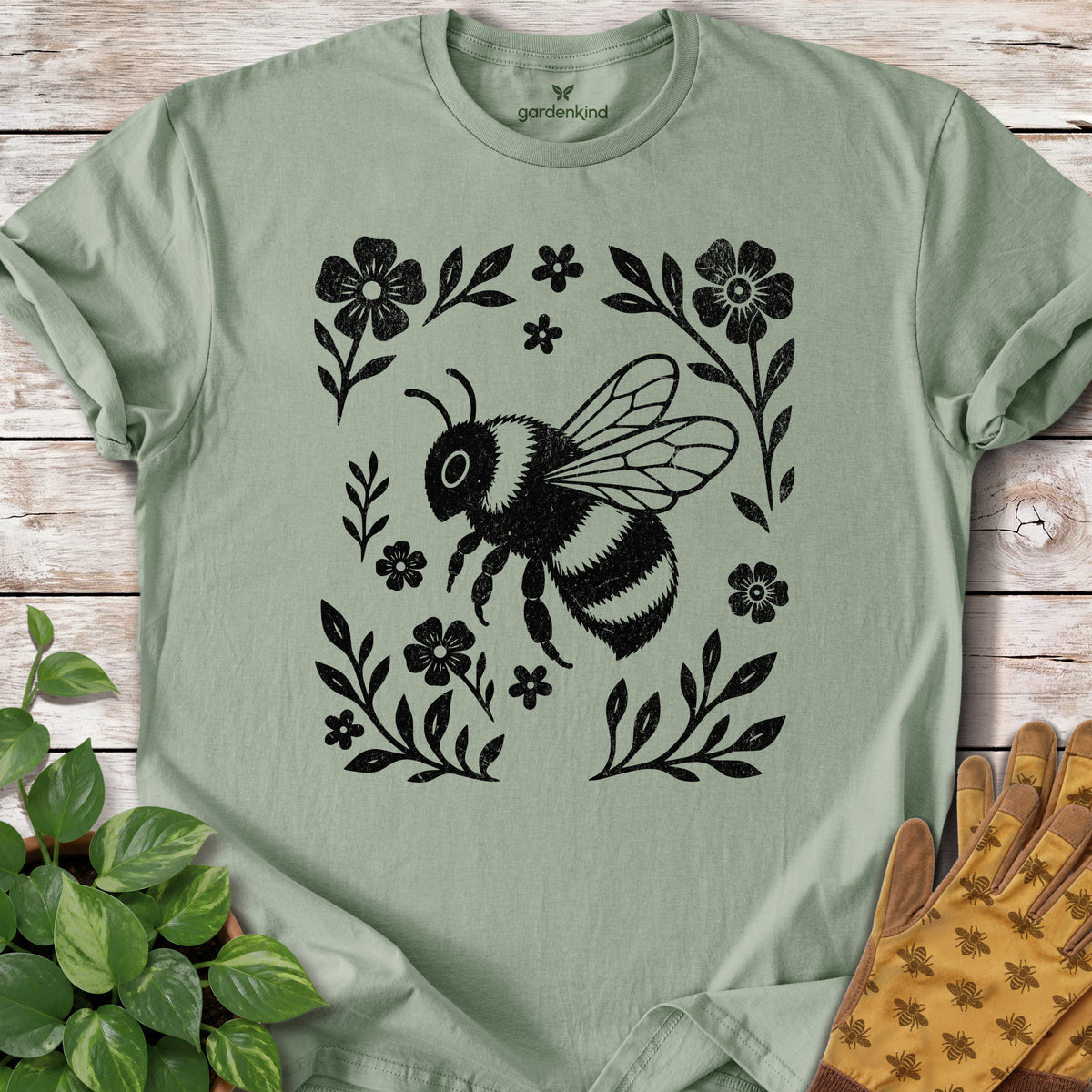 Bumblebee Tee, Sage