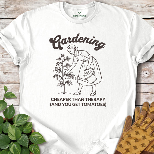 Cheaper Than Therapy Tee, White