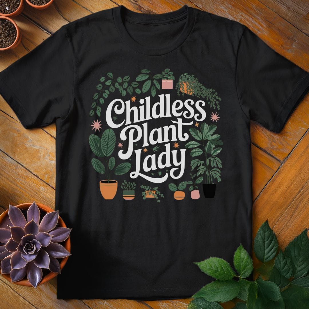 Childless Plant Lady T-Shirt Black / S