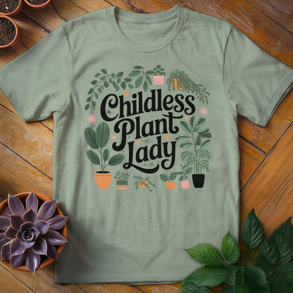 Childless Plant Lady T-Shirt Sage / XL