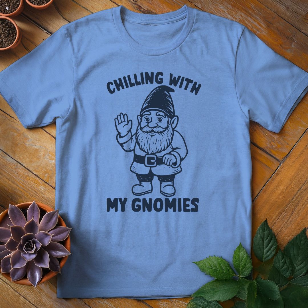 Chilling With My Gnomies Tee T-Shirt Carolina Blue / S