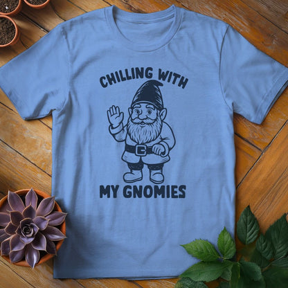 Chilling With My Gnomies Tee T-Shirt Carolina Blue / S