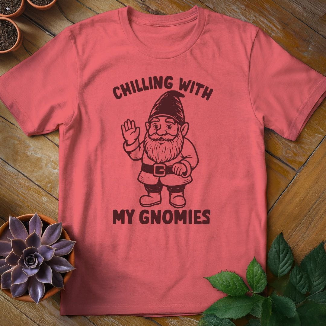 Chilling With My Gnomies Tee T-Shirt Coral Silk / S