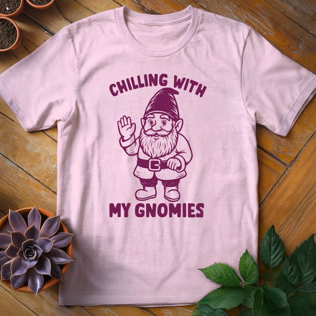 Chilling With My Gnomies Tee T-Shirt Light Pink / S