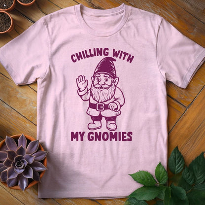 Chilling With My Gnomies Tee T-Shirt Light Pink / S