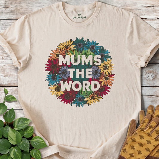Chrysanthemums the Word Tee, Natural