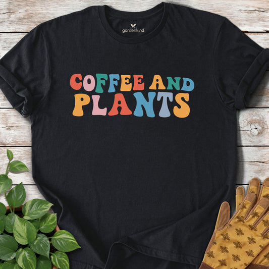 Coffee and Plants Tee, Black