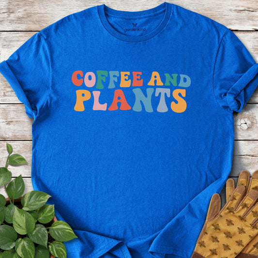Coffee and Plants Tee, Royal