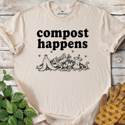 Compost Happens Tee, Natural