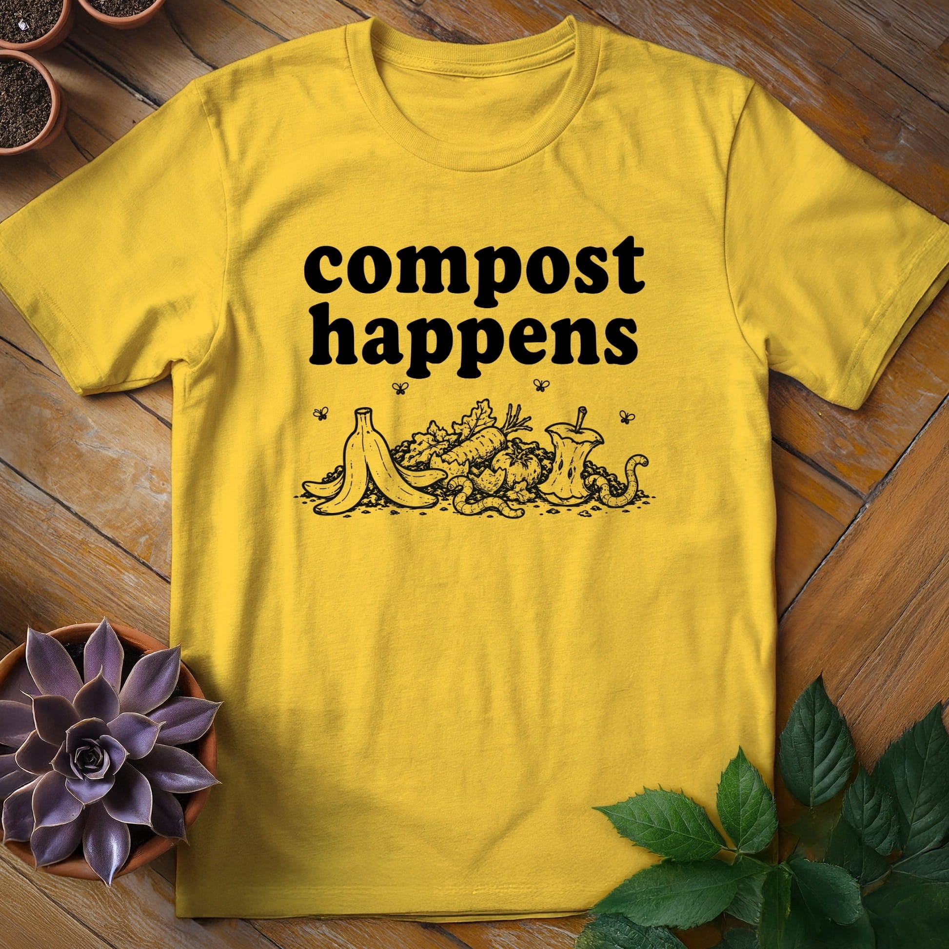 Compost Happens Tee T-Shirt Daisy / S