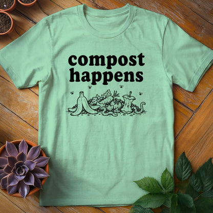 Compost Happens Tee T-Shirt Mint Green / S