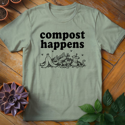 Compost Happens Tee T-Shirt Sage / S