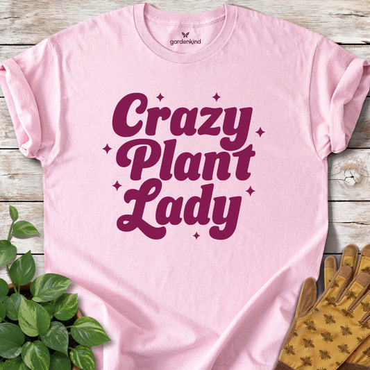 Crazy Plant Lady Tee, Light Pink