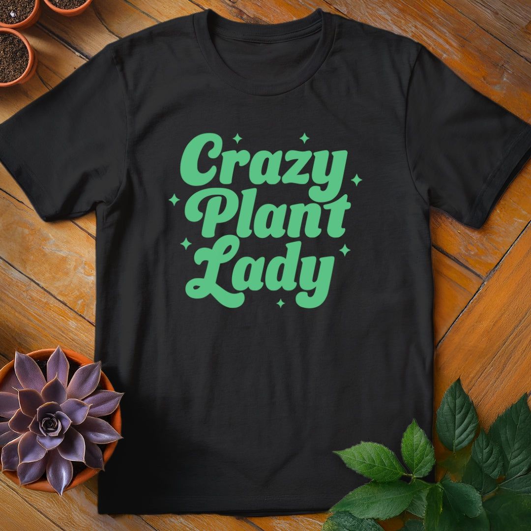 Crazy Plant Lady Tee T-Shirt Black / S